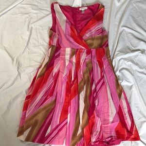 Dress Barn floral pleated sleeveless dress